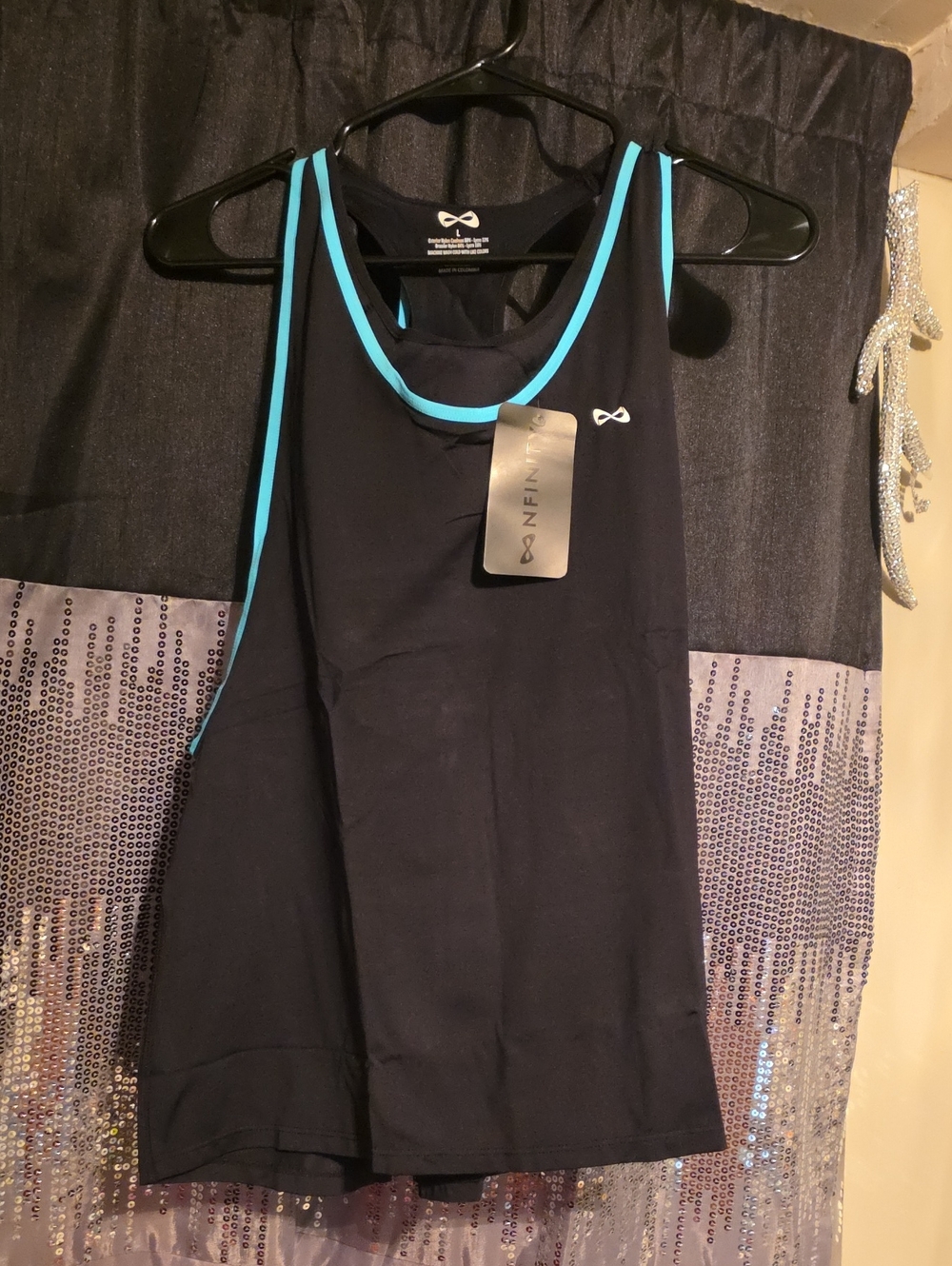 NFINITY Women’s Navy Tank with Aqua Trim